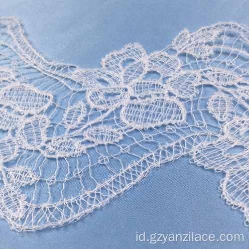 White Lace Crochet Trim untuk Gaun